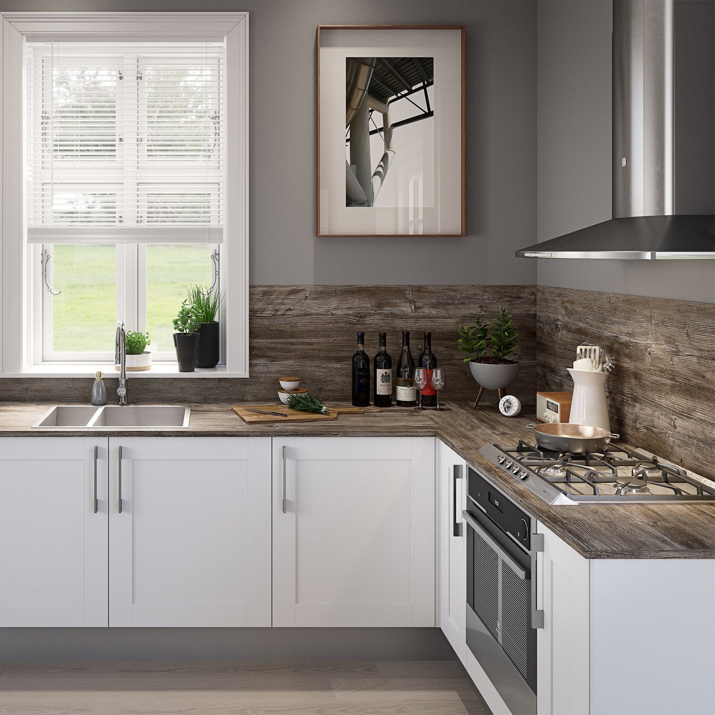 Mystic Pine - Square Edge Laminate Worktop 3000mm x 600mm x 38mm