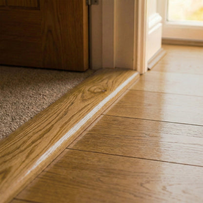 Natural Oak - Lacquered Oak End Profile Door Bar 990mm (WE18END-Lacq)