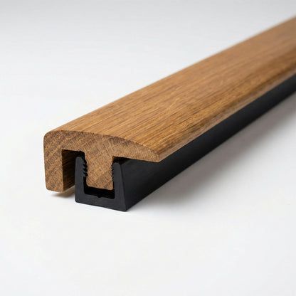 Natural Oak - Lacquered Oak End Profile Door Bar 990mm (WE18END-Lacq)