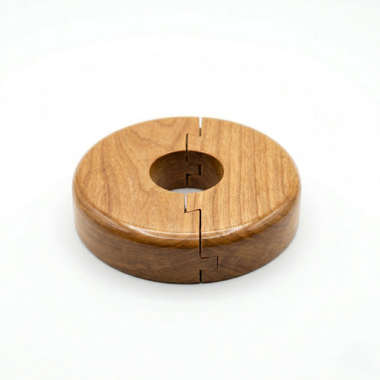 Natural Lacquered Radiator Pipe Rose Cover (PIPECOVER-Lacq)