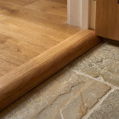 Natural Oiled Ramp Adapting Profile Door Bar 990mm (WR18RAMP-MatL)