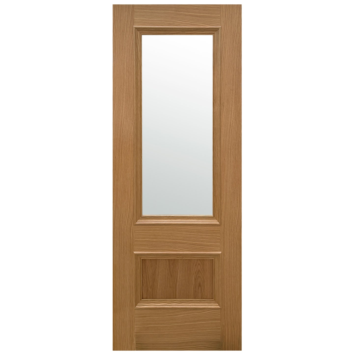 Oak Internal Fully Finished Clear Glass Mayfair 2 Panel Door