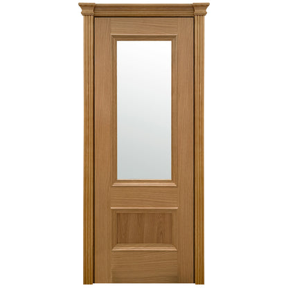 Oak Internal Fully Finished Clear Glass Mayfair 2 Panel Door