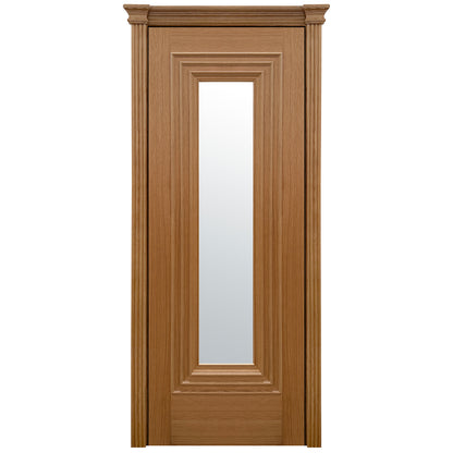 Oak Internal Fully Finished Clear Glass Trinity Door