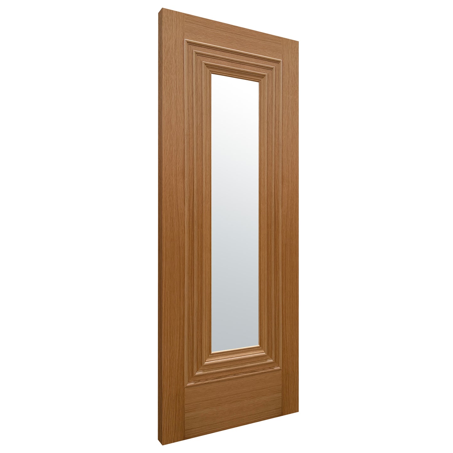 Oak Internal Fully Finished Clear Glass Trinity Door