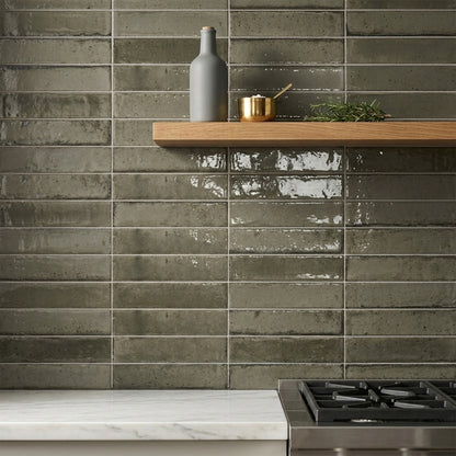 Ash Gloss - Aura Smooth Ceramic Wall Tile