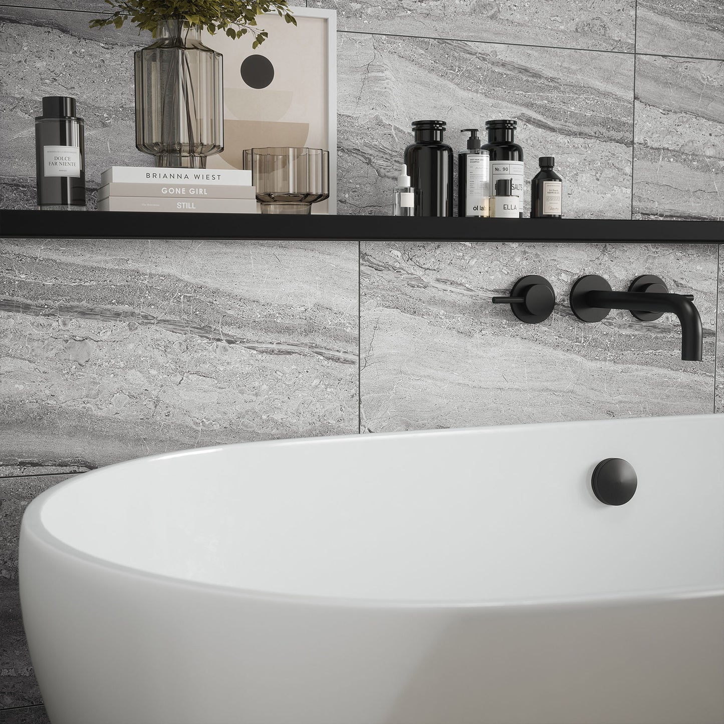 Grey Matt - Arden Smooth Ceramic Wall Tile Sample