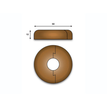 Golden Oak Radiator Pipe Rose Cover (PIPECOVER-Golden)