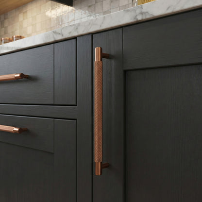 Knurled Large Round T-Bar Pull Handle - Rose Gold (123419)