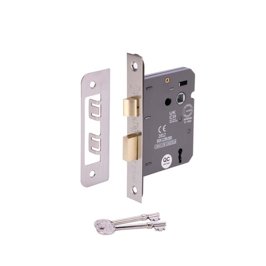 Intelligent Hardware 65mm (2.5'') 3 Lever Mortice Sash Lock - Satin Stainless Steel