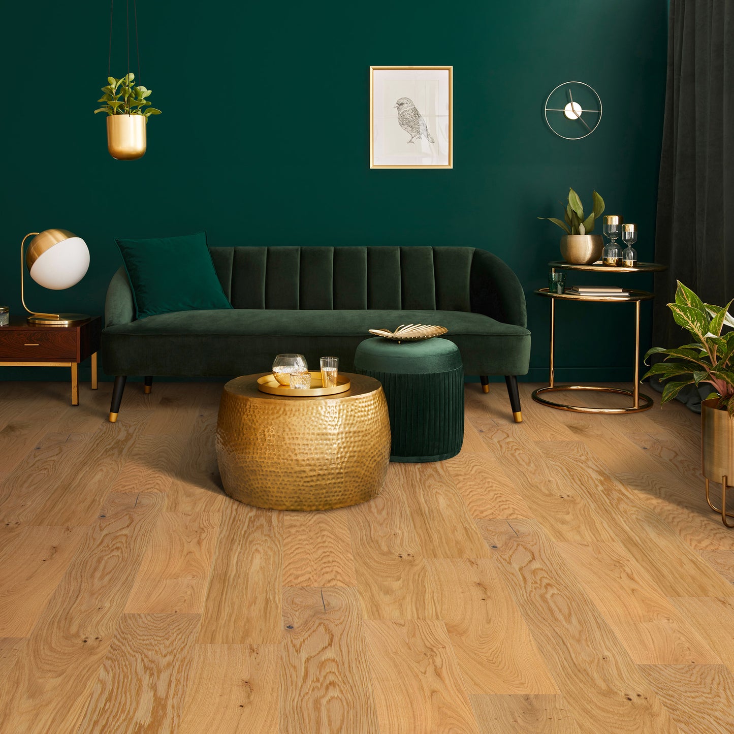 Natural Oak - 12mm Brushed and Oiled Engineered Real Wood Flooring