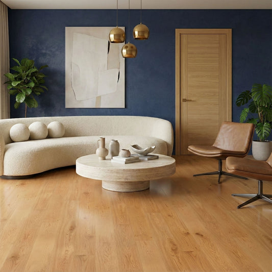 Natural Oak - 14mm Wide UV Lacquered Engineered Real Wood Flooring