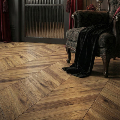 Fortress Rochester - Chevron Parquet 8mm Laminate Flooring