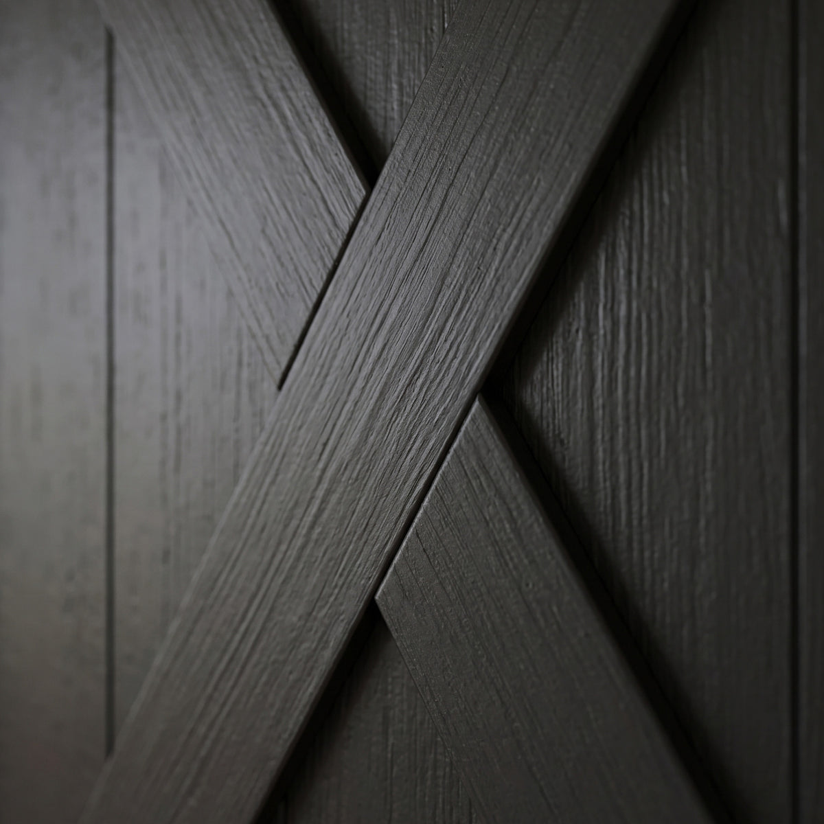 Black Internal Primed 1 Panel X Brace Barn Door