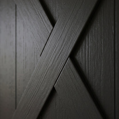 Black Internal Primed 1 Panel X Brace Barn Door