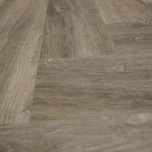 Maple Ridge Oak - Foundation Herringbone LVT 5mm Anti-Microbial UV Coated Rigid Core Vinyl Sample