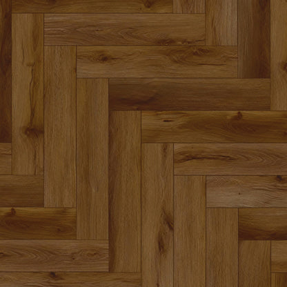 Quesnel Oak - Foundation Herringbone LVT 5mm Anti-Microbial UV Coated Rigid Core Vinyl Flooring (123002)