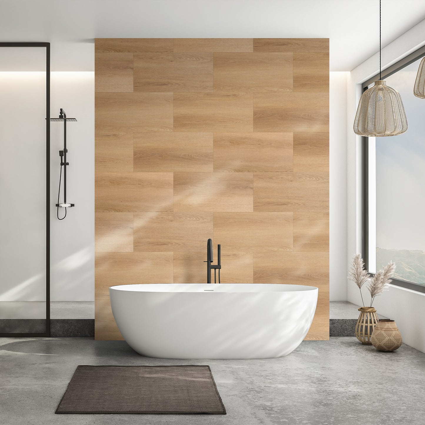 Colwood Oak - Luxe Vision SPC 4mm UV Resistant Coating Wall Panelling Sample - EWH-7115 (SKU-345280)