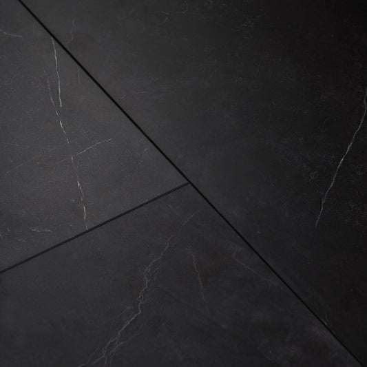 Black Marble - Luxe Vision SPC 4mm UV Resistant Coating Wall Panelling Sample - LT-4011 (SKU-345283)