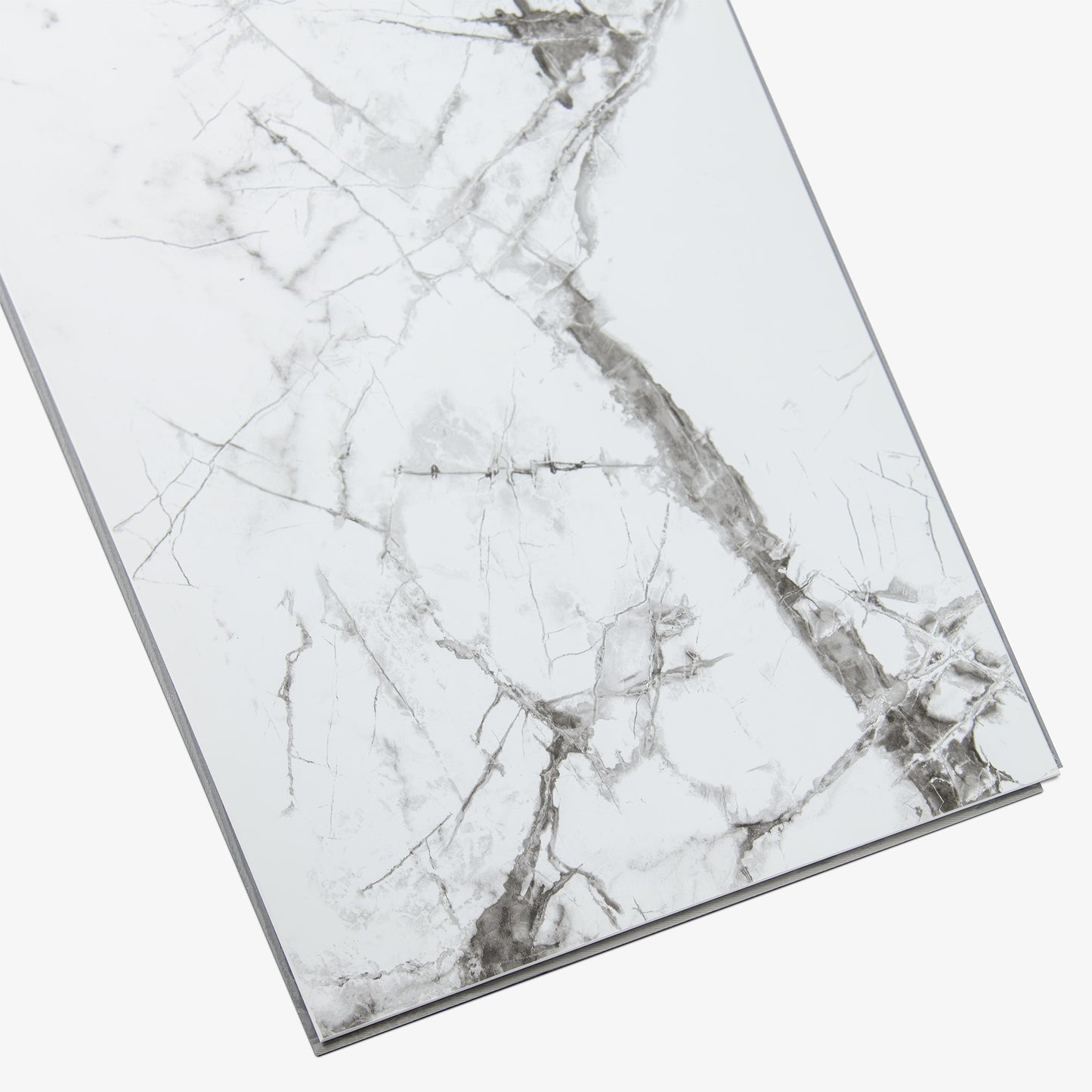 White Marble - Luxe Vision SPC 4mm UV Resistant Coating Wall Panelling Sample - LT-2661 (SKU-345284)
