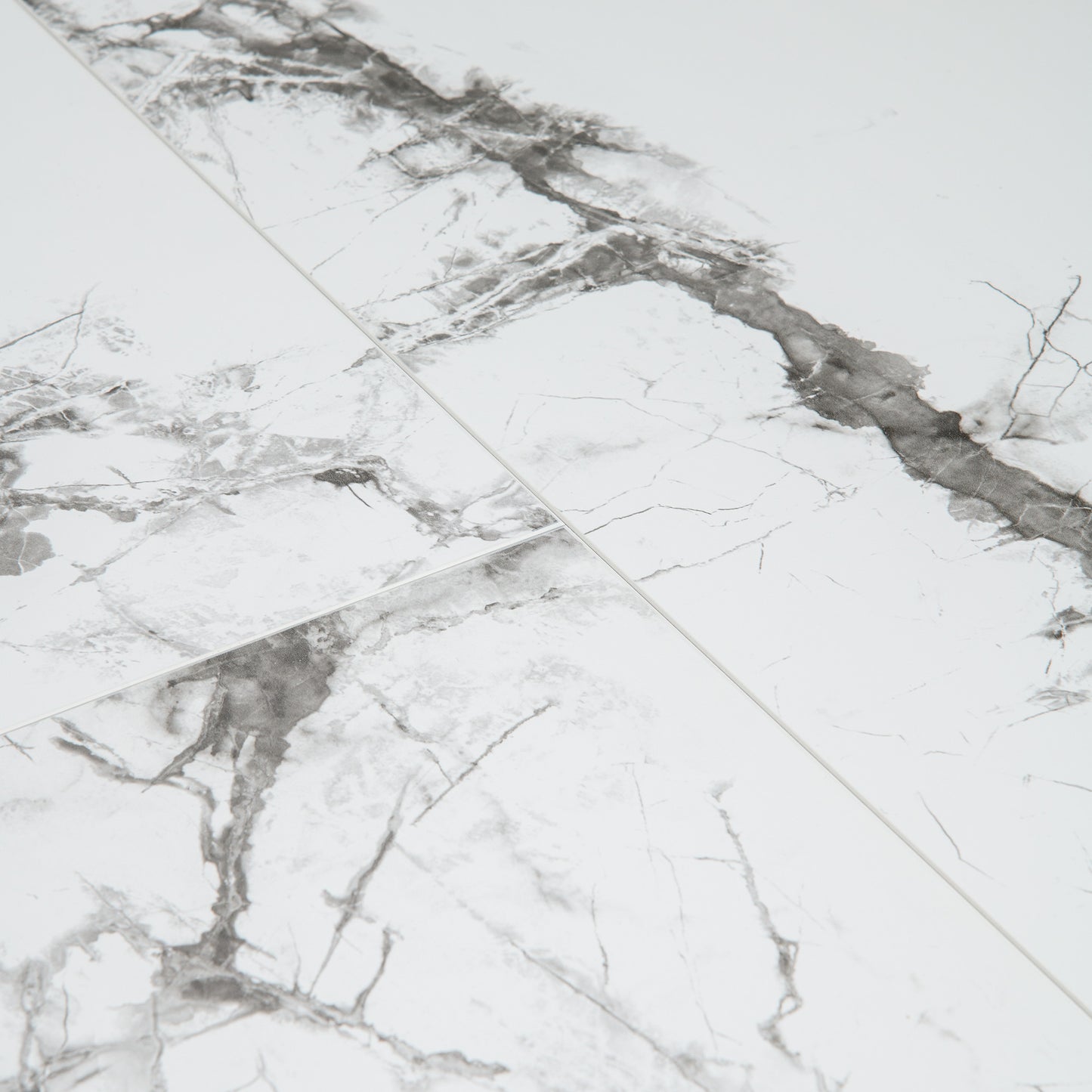White Marble - Luxe Vision SPC 4mm UV Resistant Coating Wall Panelling Sample - LT-2661 (SKU-345284)
