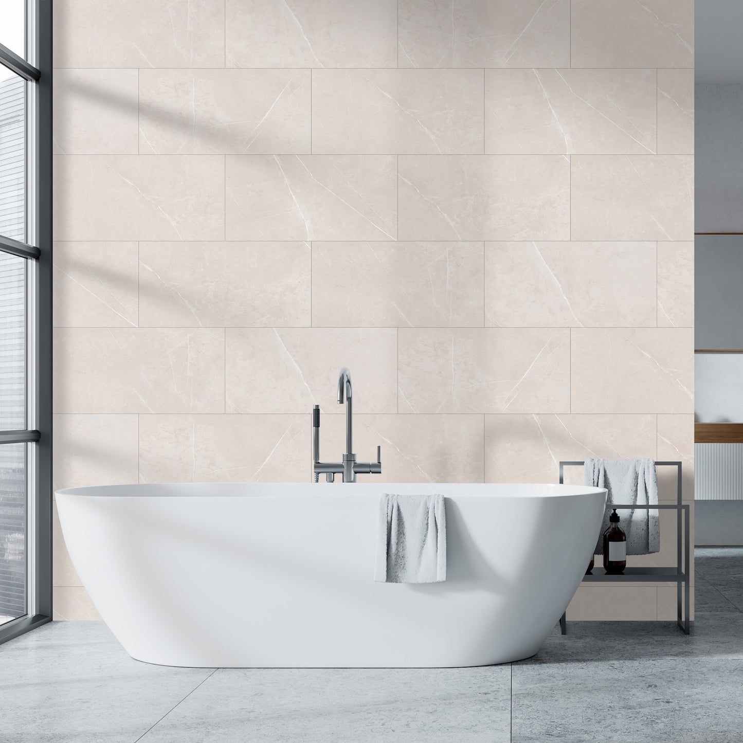 Beige Marble - Luxe Vision SPC 4mm UV Resistant Coating Wall Panelling (123048)