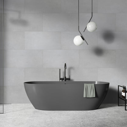 Dark Grey Concrete - Luxe Vision SPC 4mm UV Resistant Coating Wall Panelling (123050)