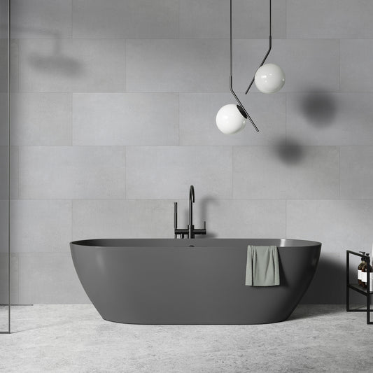 Dark Grey Concrete - Luxe Vision SPC 4mm UV Resistant Coating Wall Panelling (123050)