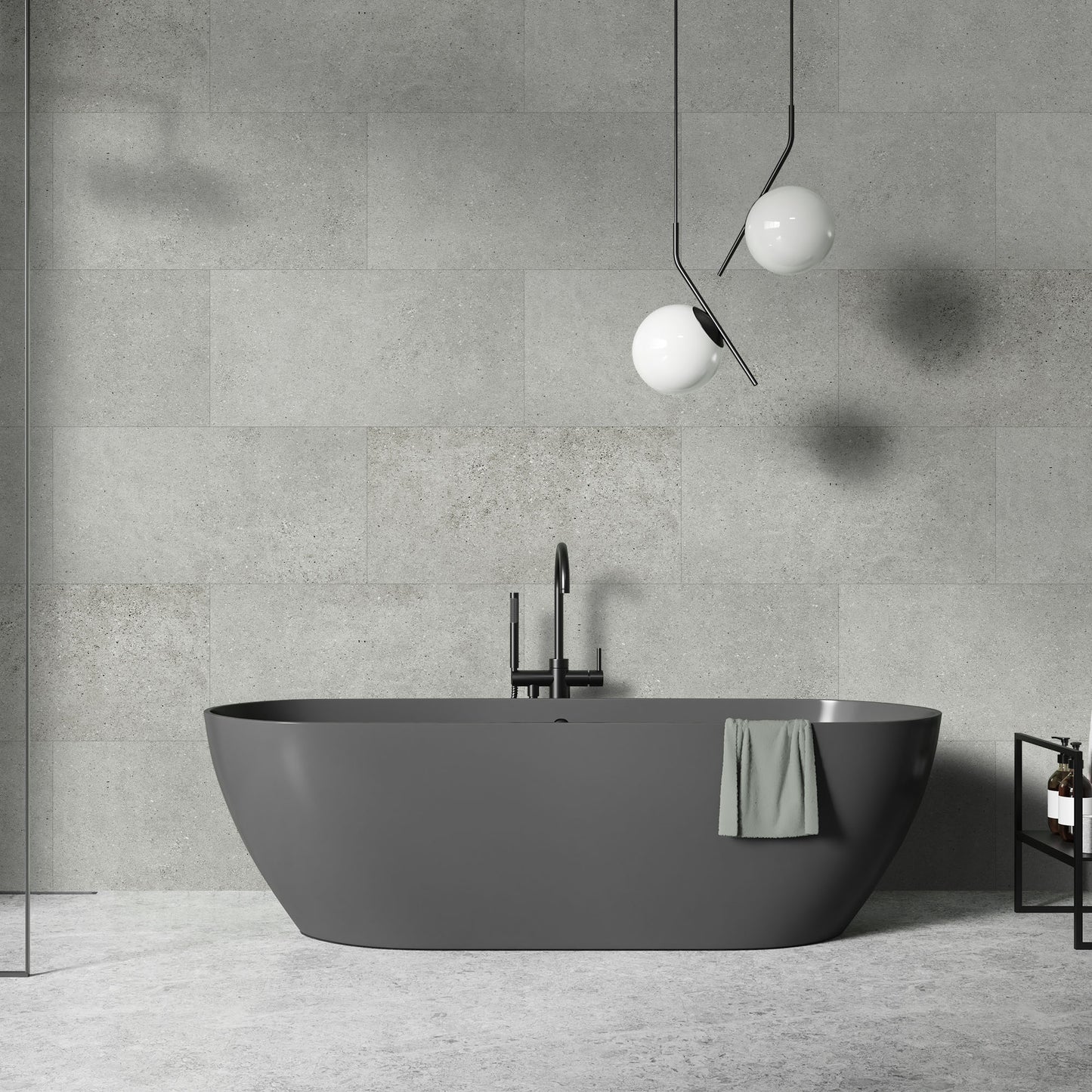 Terrazzo Stone - Luxe Vision SPC 4mm UV Resistant Coating Wall Panelling Sample - LT-4380 (SKU-345290)