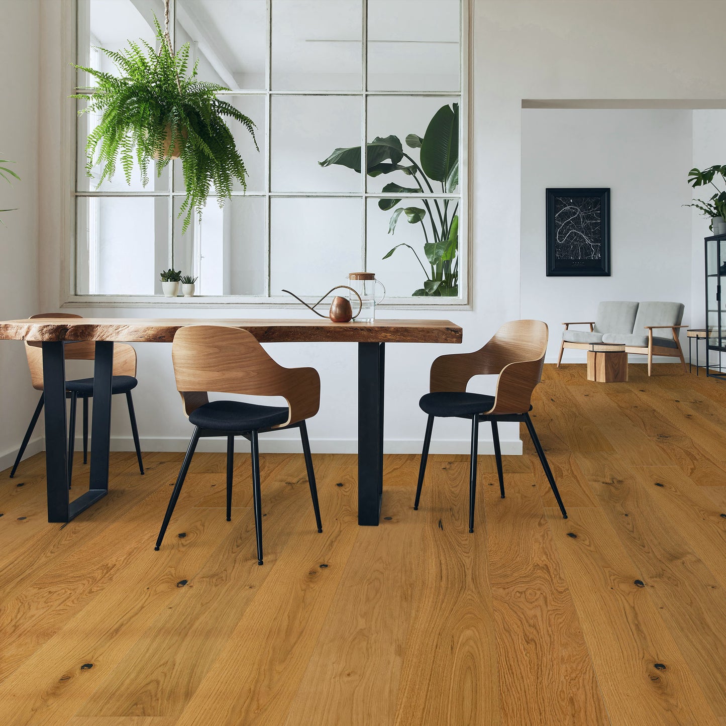 Rustic Oak - 14mm Brushed Natural Oiled Engineered Real Wood Flooring (LIBEO14x190CLICK)