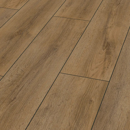 Grand Oak Brown - 12mm Water-Resistant Laminate Flooring (D90222)