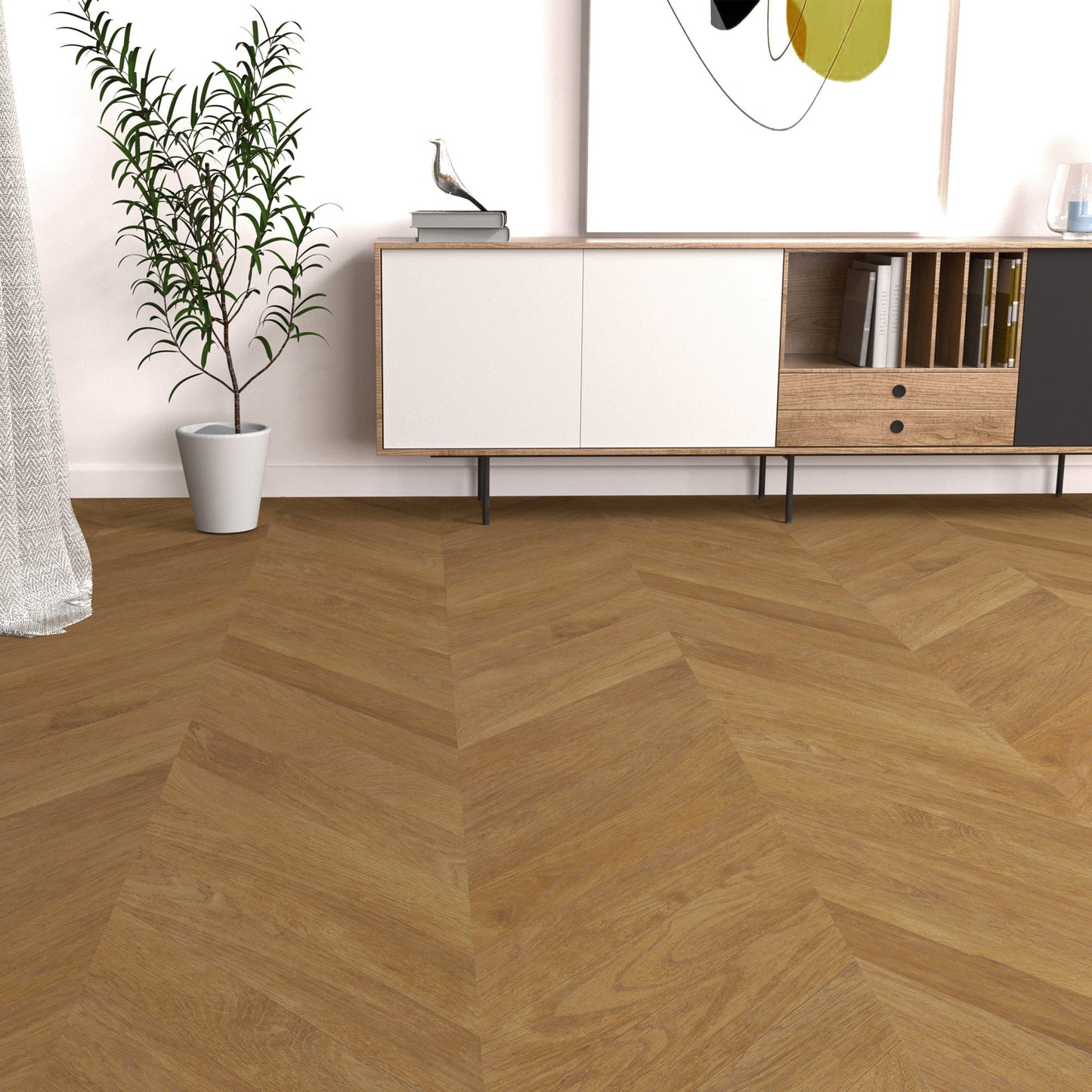 Natural Chevron - Masterpieces Water-Resistant 8mm Matt Laminate Sample