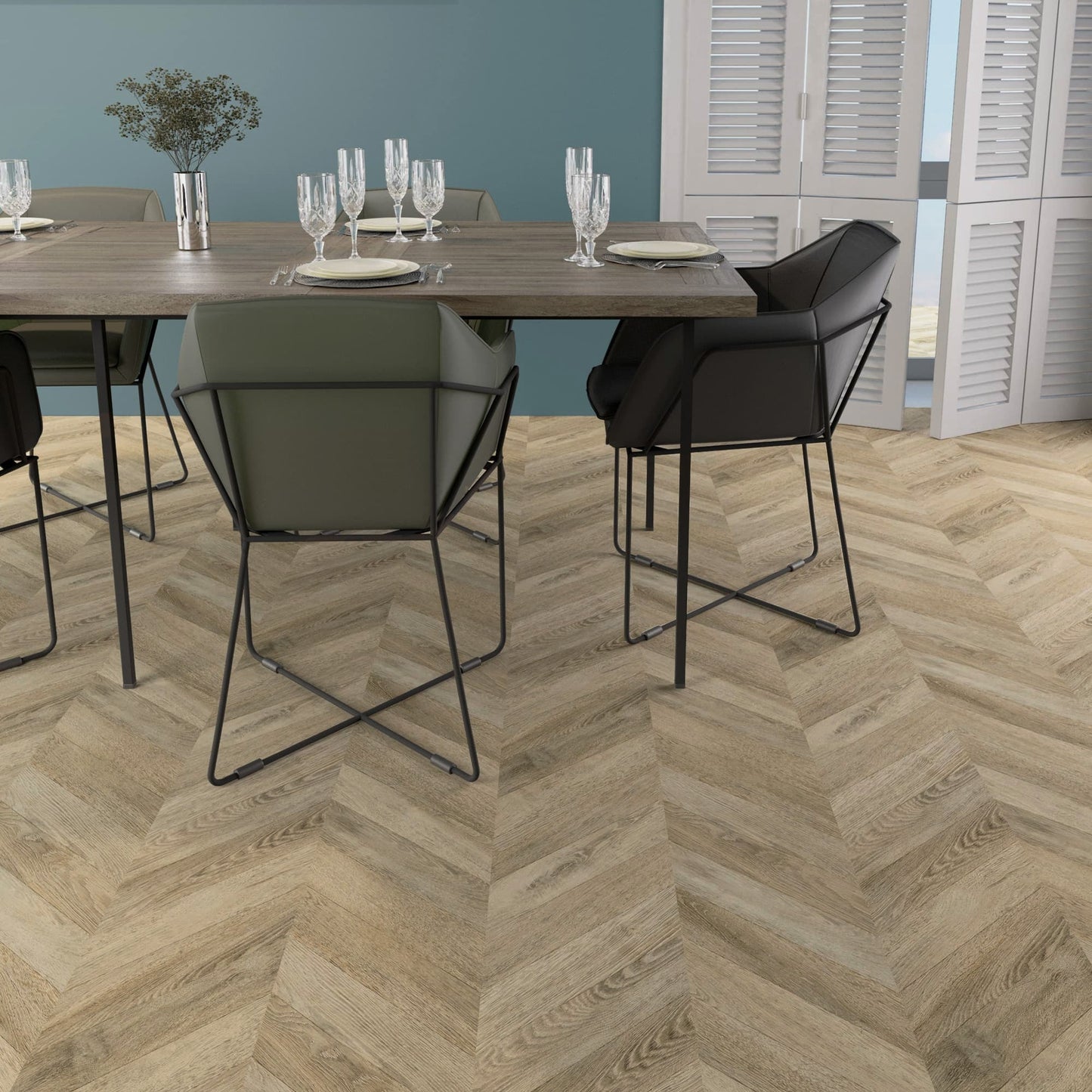 Chic Chevron - Masterpieces Water-Resistant 8mm Matt Laminate Sample