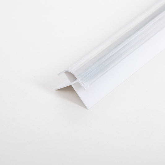 Silver - PVC Shower Wall Panelling External Corner Trim (SPT-EXTCOR-SI)