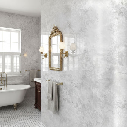 Fino Grey Gloss - PVC Gloss Waterproof Wall Panelling