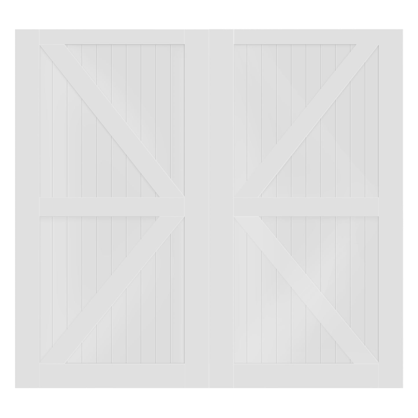 External White Painted Composite Solid Garage Door (121044)