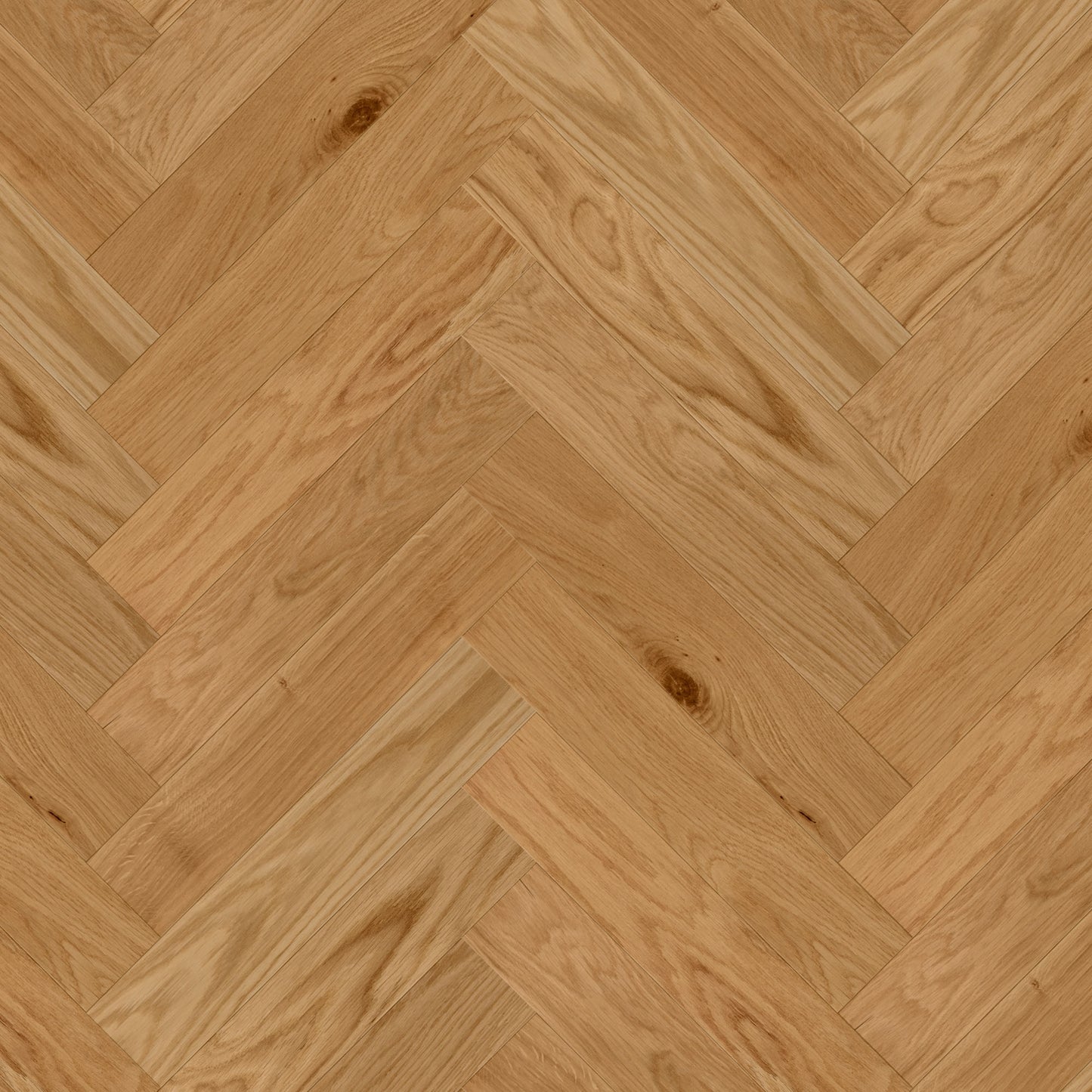 Natural Oak - Herringbone 18mm Brushed and Oiled Solid Real Wood Flooring