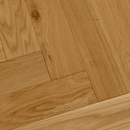 Natural Oak - Herringbone 14mm Brushed and Oiled Engineered Real Wood Flooring