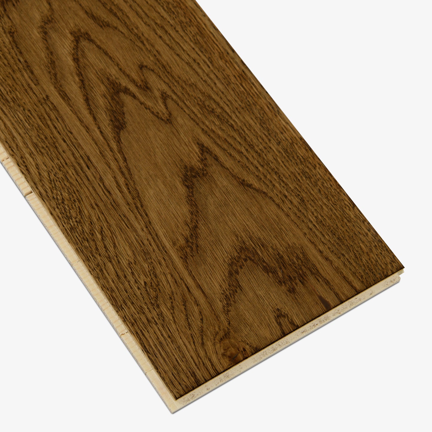Nugat Oak - 14x194x2230mm Light Brushed Engineered Real Wood Flooring (EOTG14x194NUG)
