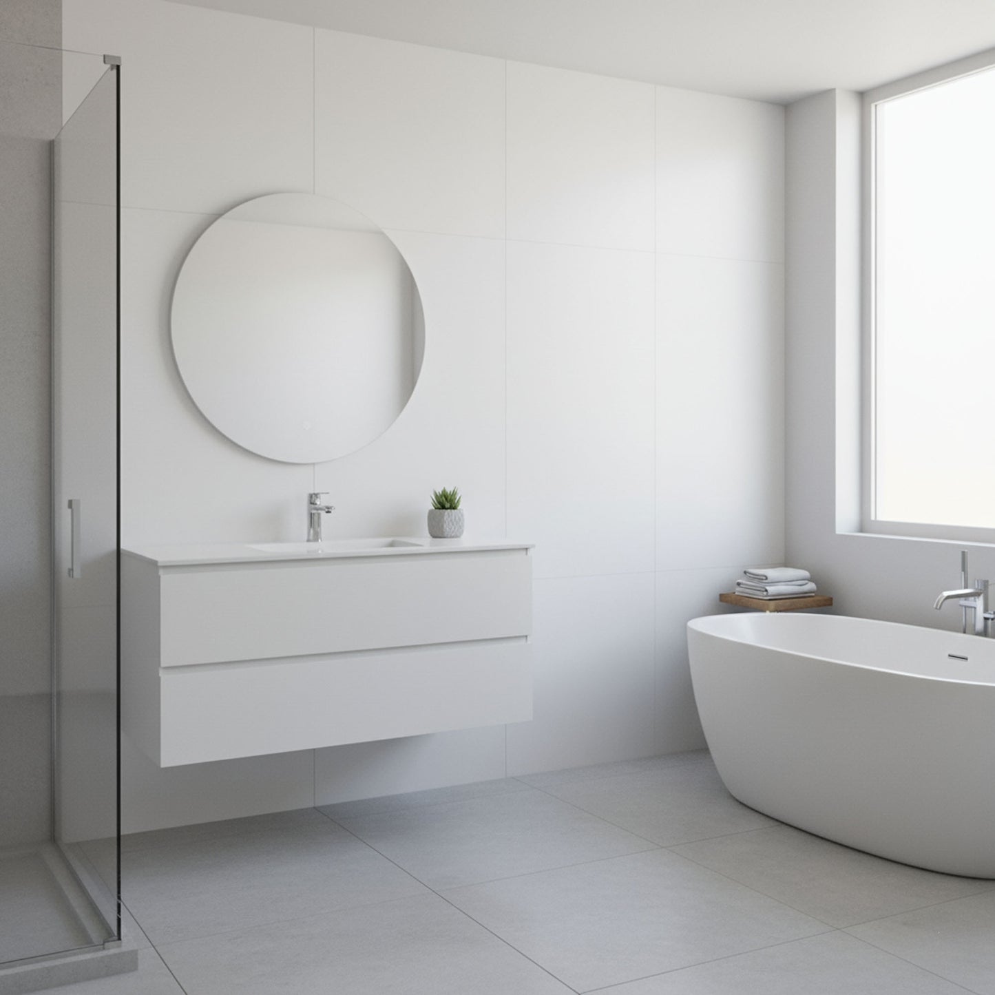 Matt White - PVC Gloss Waterproof Wall Panelling