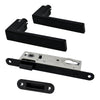 Studio Industrial Slim Square Rose Euro Lock Door Handle Set - Matt Black