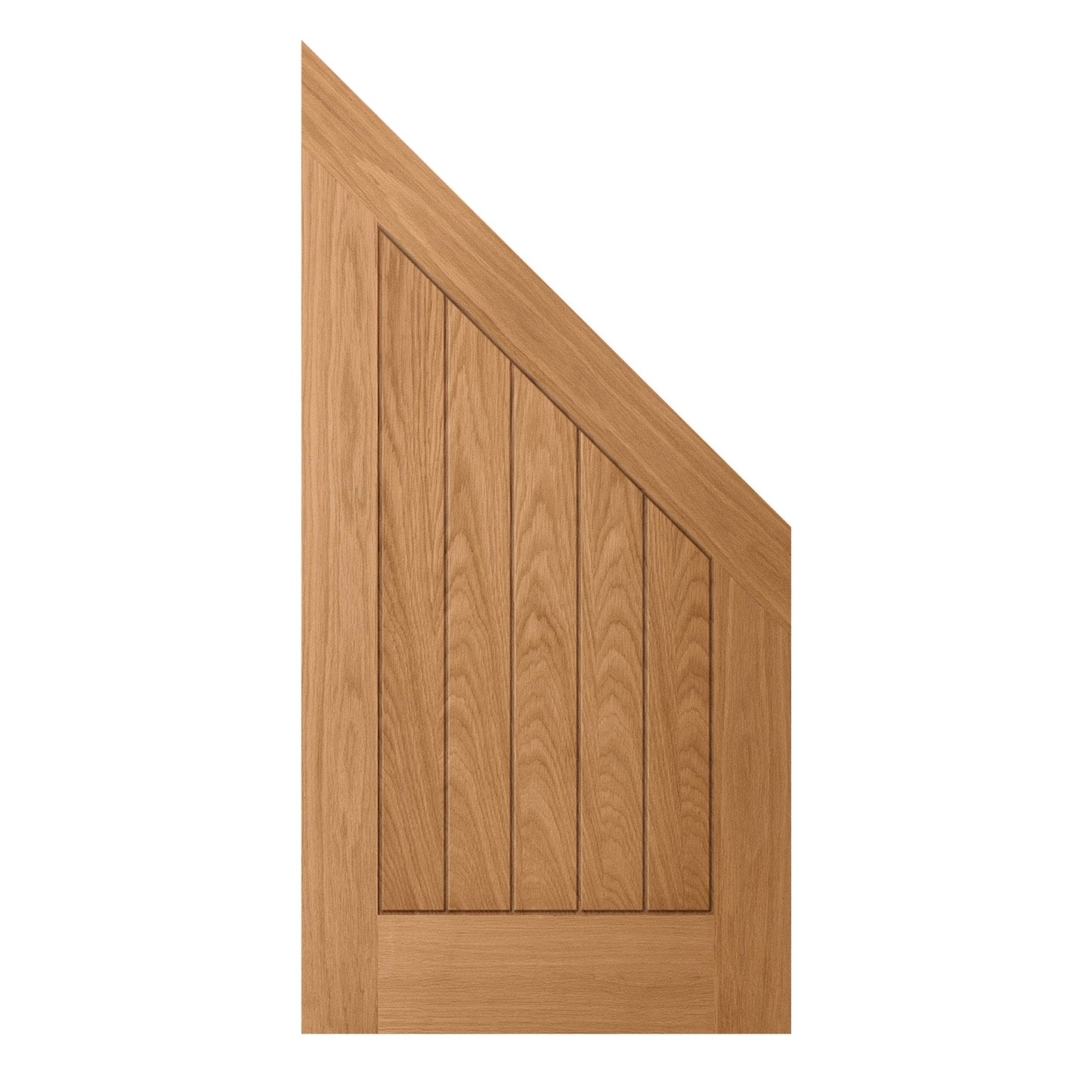 Oak Internal Fully Finished Farley Angled Under-Stair Made-to-Measure Cupboard Door