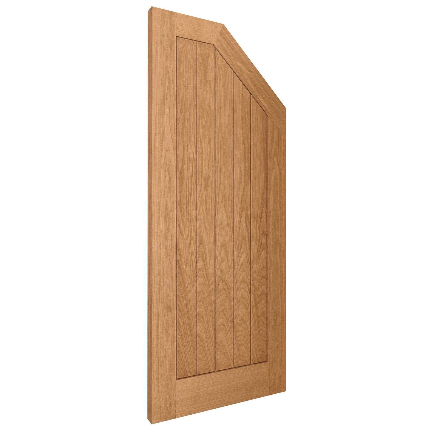 Oak Internal Fully Finished Farley Angled Under-Stair Made-to-Measure Cupboard FD30 Fire Door