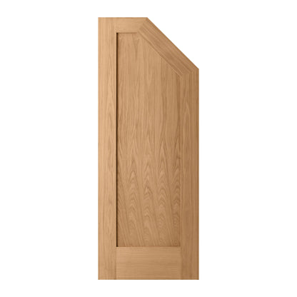Oak Internal Unfinished Pattern 10 Angled Under-Stair Made-to-Measure Cupboard Door