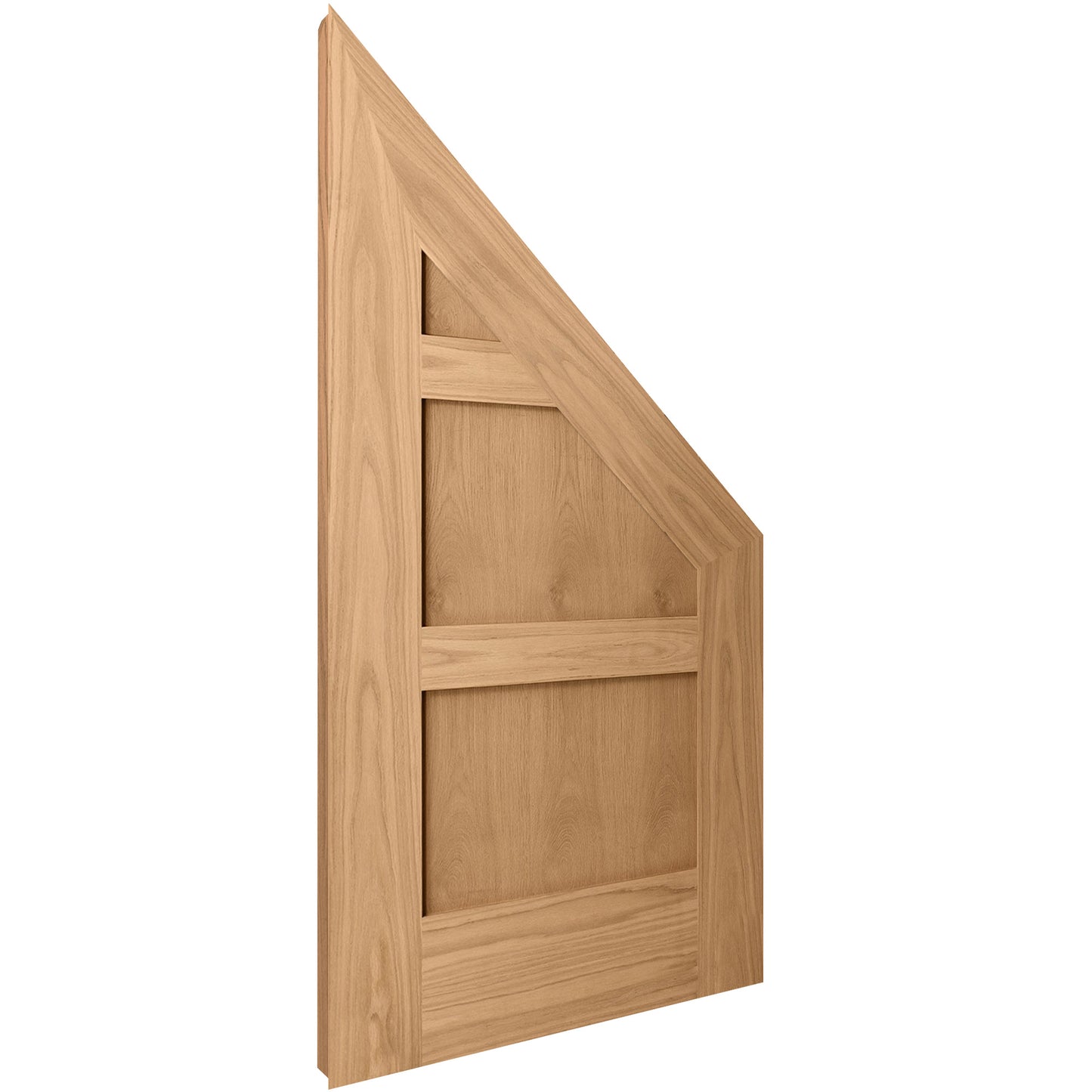 Oak Internal Unfinished Shaker 4 Panel Angled Under-Stair Made-to-Measure Cupboard Door