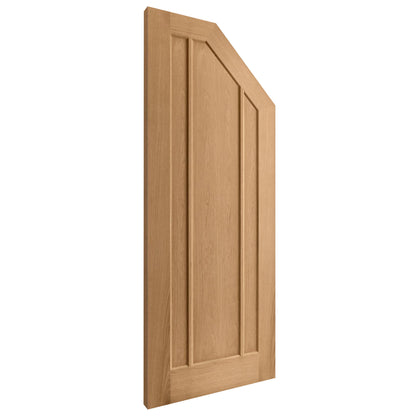 Oak Internal Unfinished Toledo Angled Under-Stair Made-to-Measure Cupboard Door