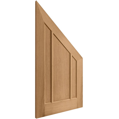 Oak Internal Unfinished Toledo Angled Under-Stair Made-to-Measure Cupboard Door