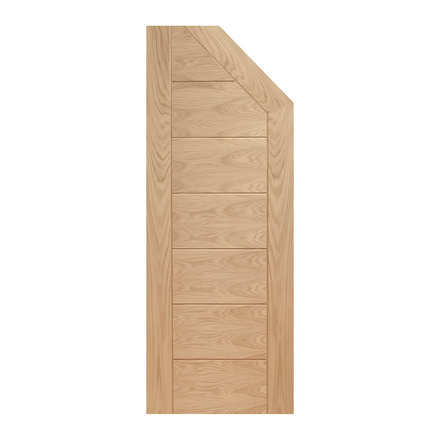 Oak Internal Fully Finished Pedrena Angled Under-Stair Made-to-Measure Cupboard FD30 Fire Door