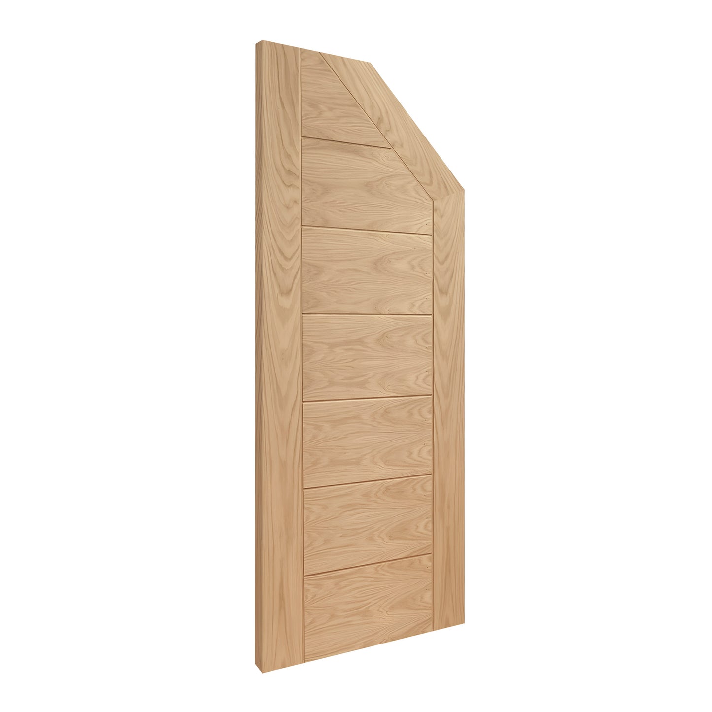 Oak Internal Fully Finished Pedrena Angled Under-Stair Made-to-Measure Cupboard FD30 Fire Door