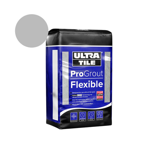 Silver Grey - Ultra ProGrout 3kg Flexible Wall &amp; Flooring Grout